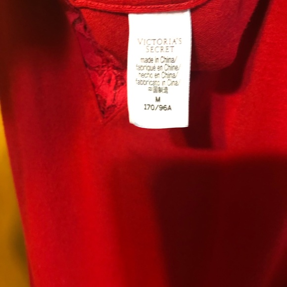 Vintage Victoria’s Secret Red Slip Dress W/ Red Lace Accents in Med - Picture 7 of 7